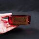 Moser Karlsbad Art Deco Crystal Pocket Tray with Amethyst and Gold Enamel