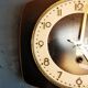 Vintage formica clock silent wall pendulum 60s "Black red"