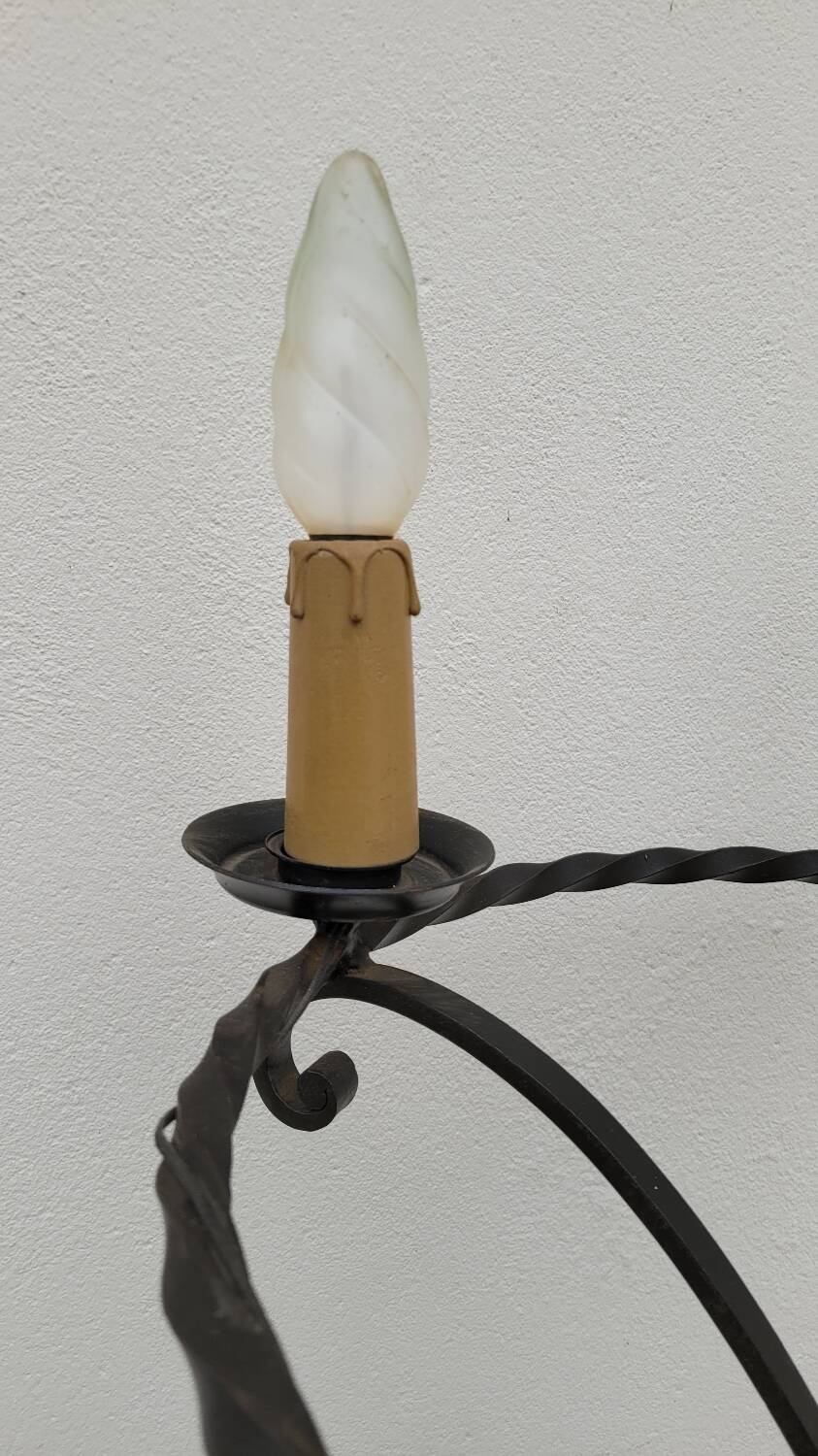 Candelabra floor lamp wrought iron candlestick