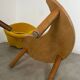 Solid wood coffee table with 2 Yin and Yang elements vintage 60s