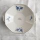 Old porcelain hollow dish of Limoges blue flowers