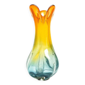 Mid-century modern vase, glass, designed by J. Hospodka, Czechoslovakia, 1960s