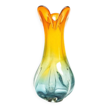 Mid-century modern vase, glass, designed by J. Hospodka, Czechoslovakia, 1960s