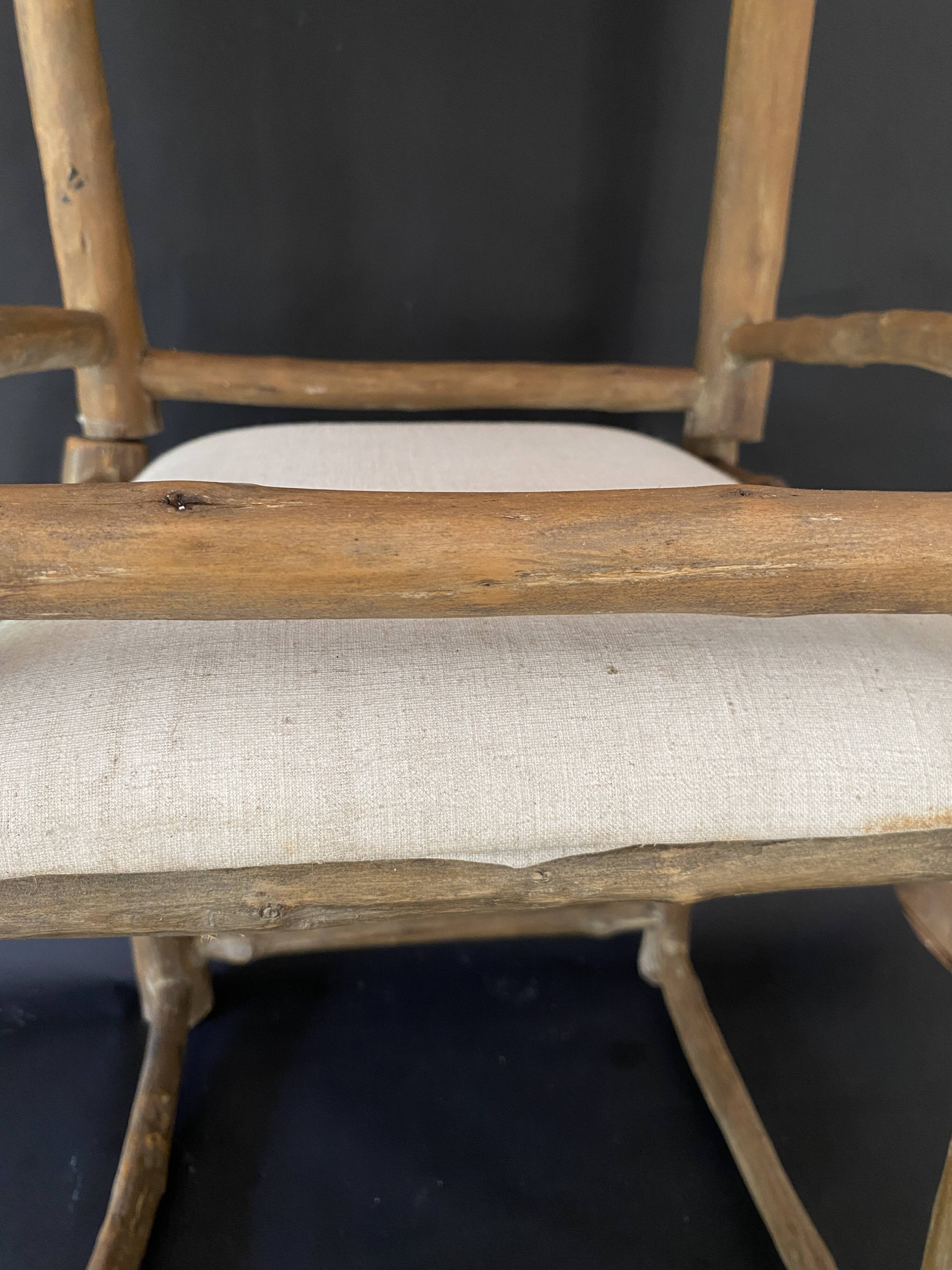 Pair of olive wood stools