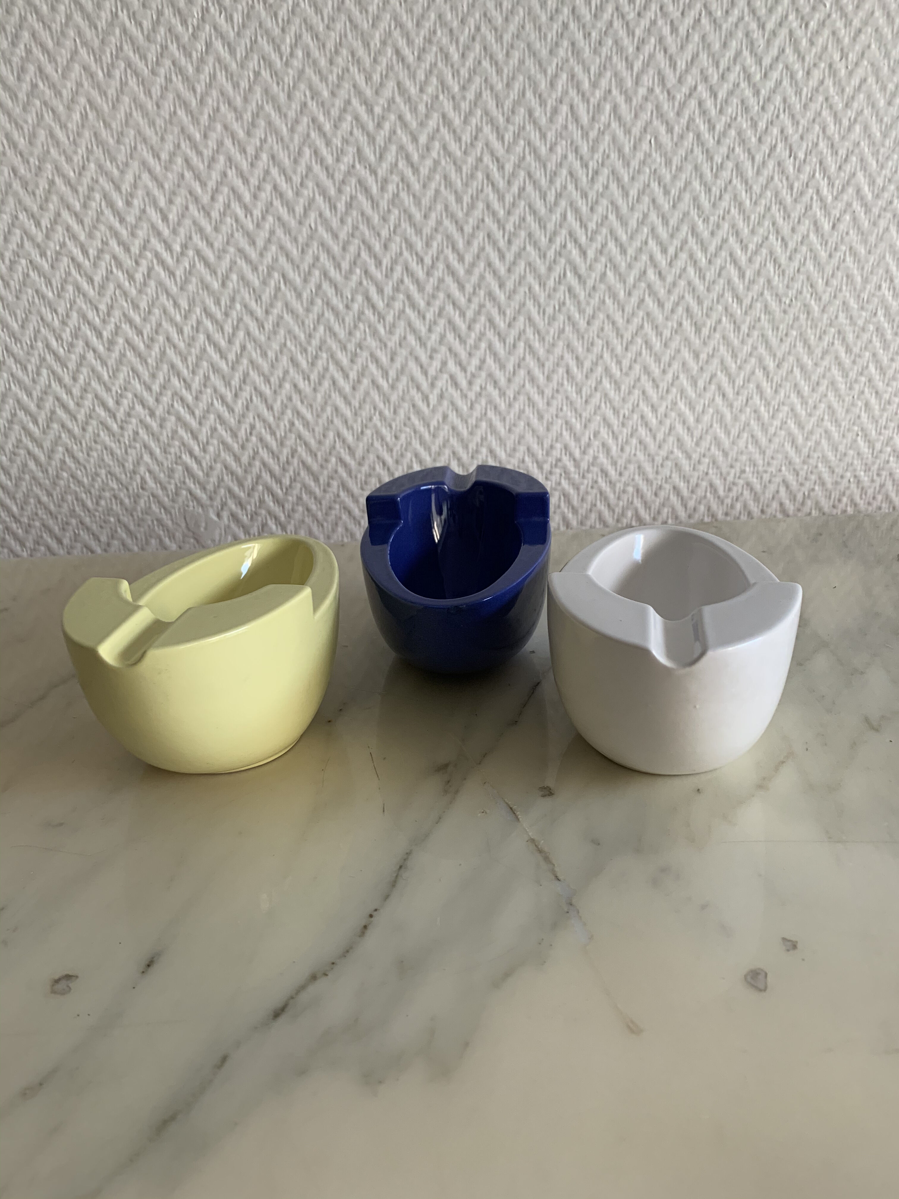 Claude Dumas blue ceramic ashtray