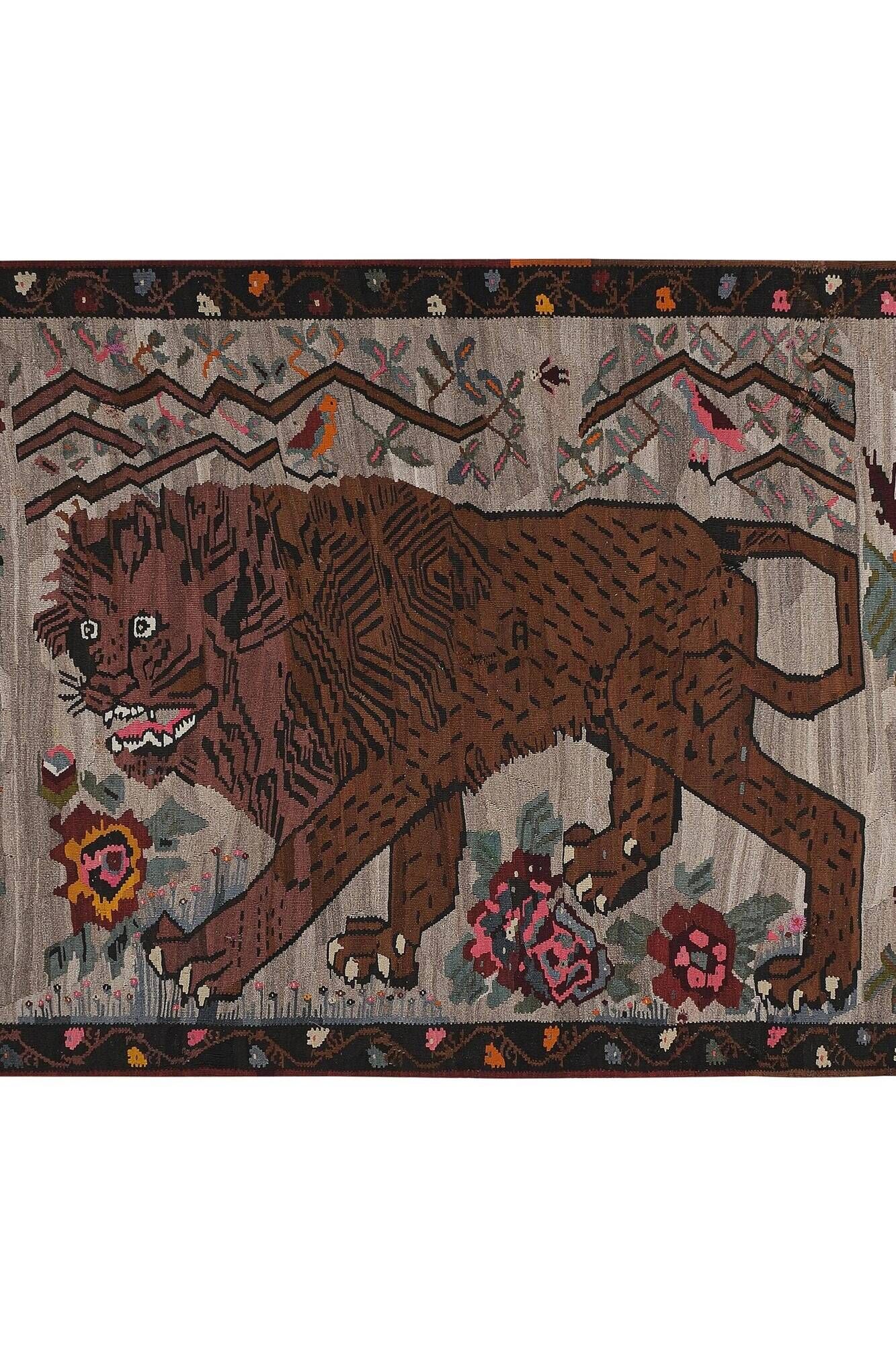 Tapis Kilim turc vintage tissé main