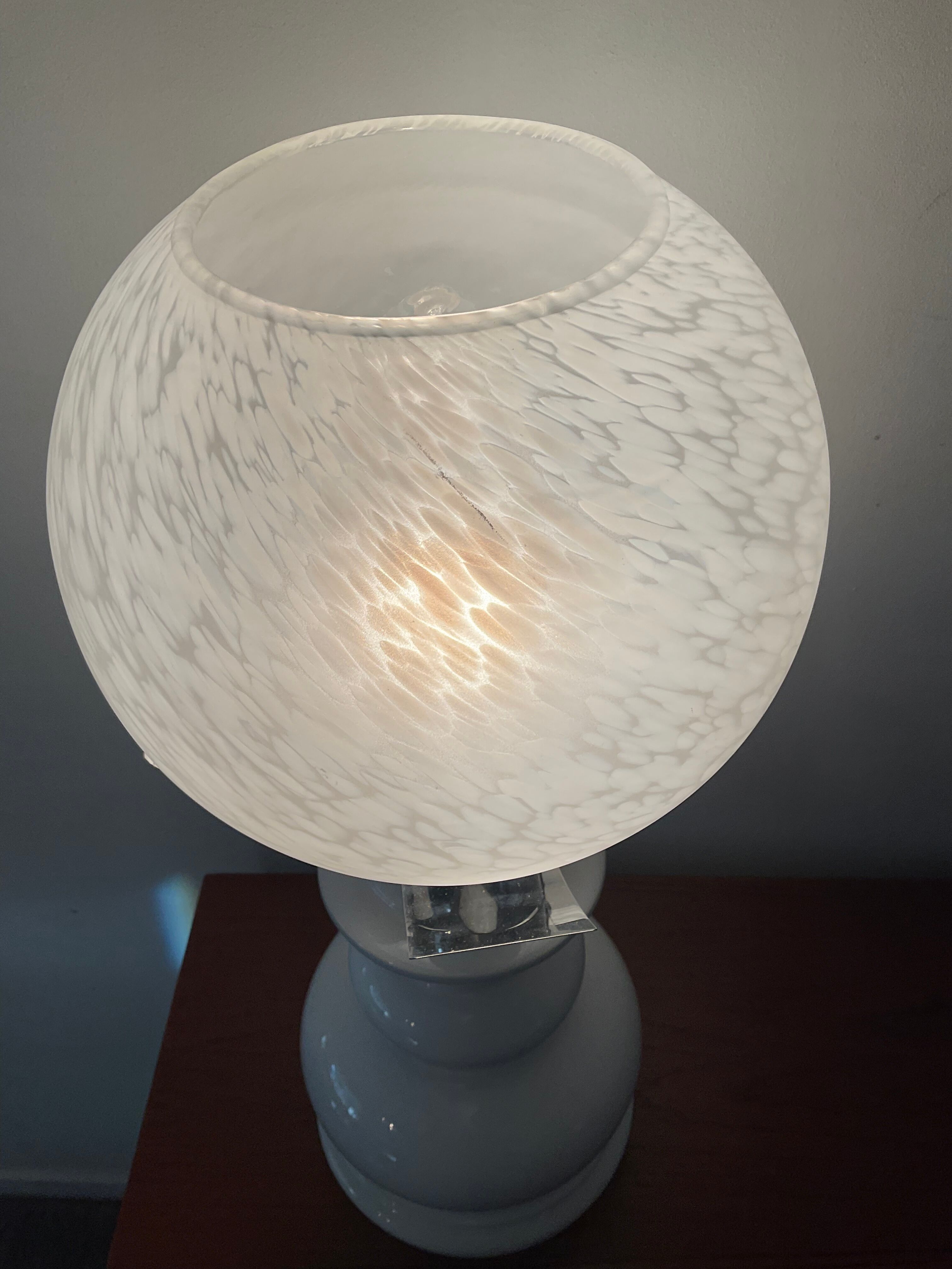 Vintage lamp globe vichy and ceramic 70s