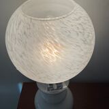 Vintage lamp globe vichy and ceramic 70s