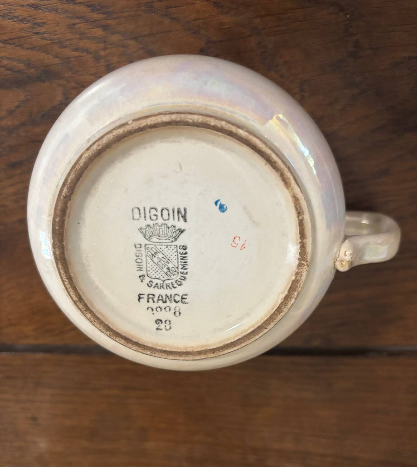Old Digoin chocolate cup
