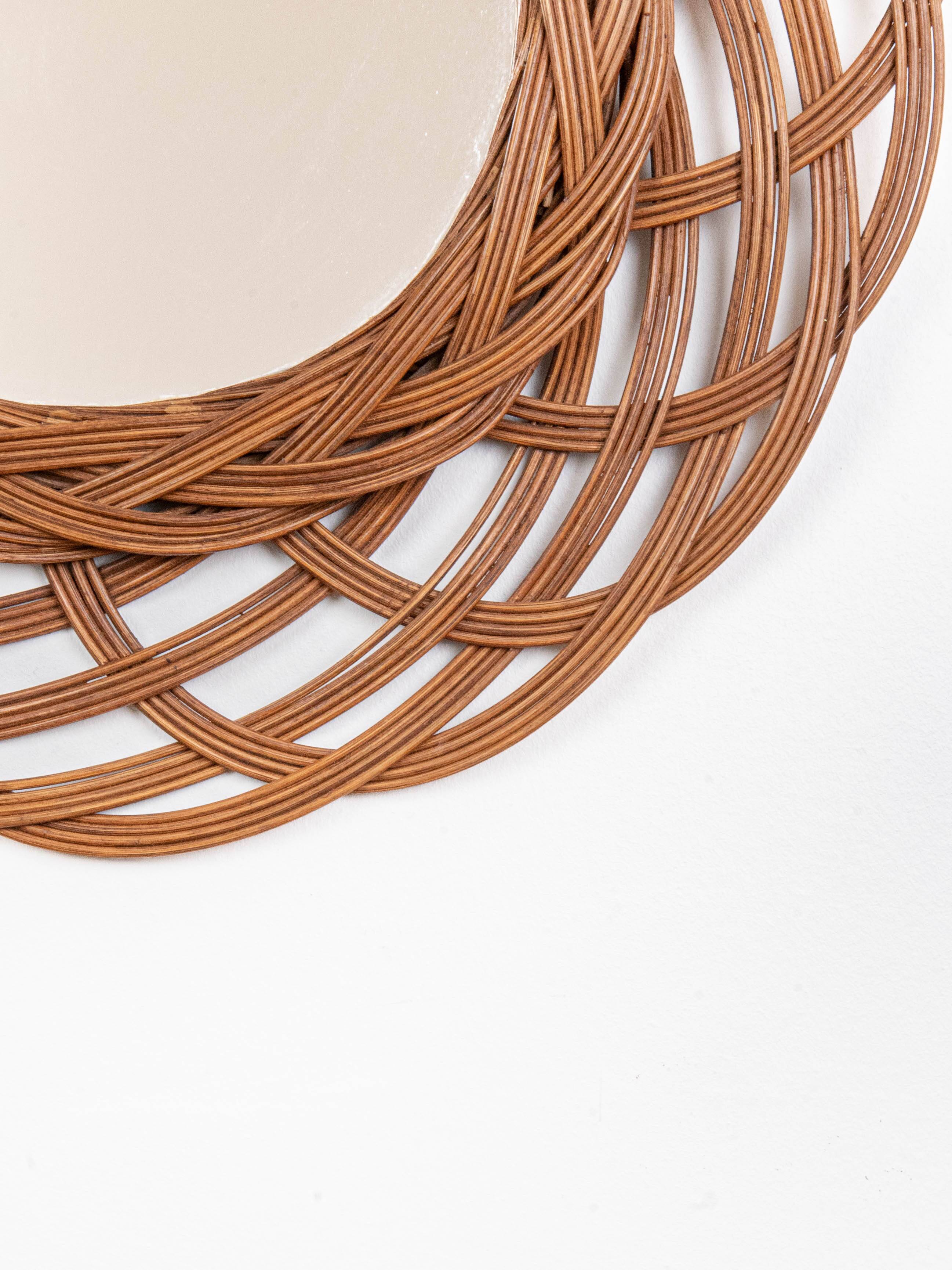 Wicker mirror