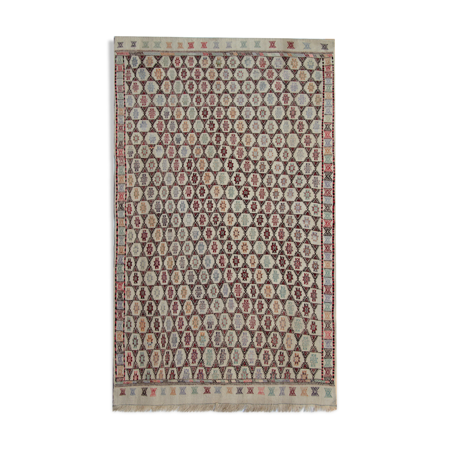 Handwoven antique turkish kilim rug 142x235cm