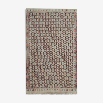 Handwoven antique turkish kilim rug 142x235cm