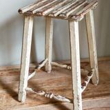 Patinated workshop stool old early twentieth century