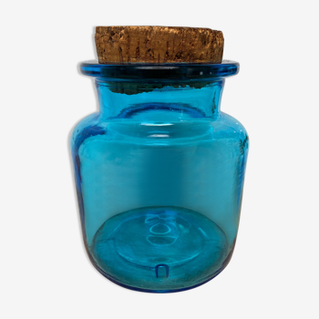 Pot, blue jar cork stopper