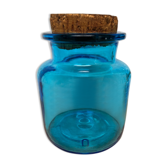 Pot, blue jar cork stopper