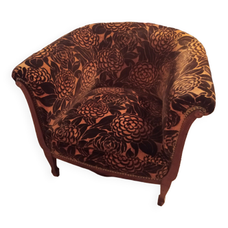 Art Deco bergere armchair with marquetry