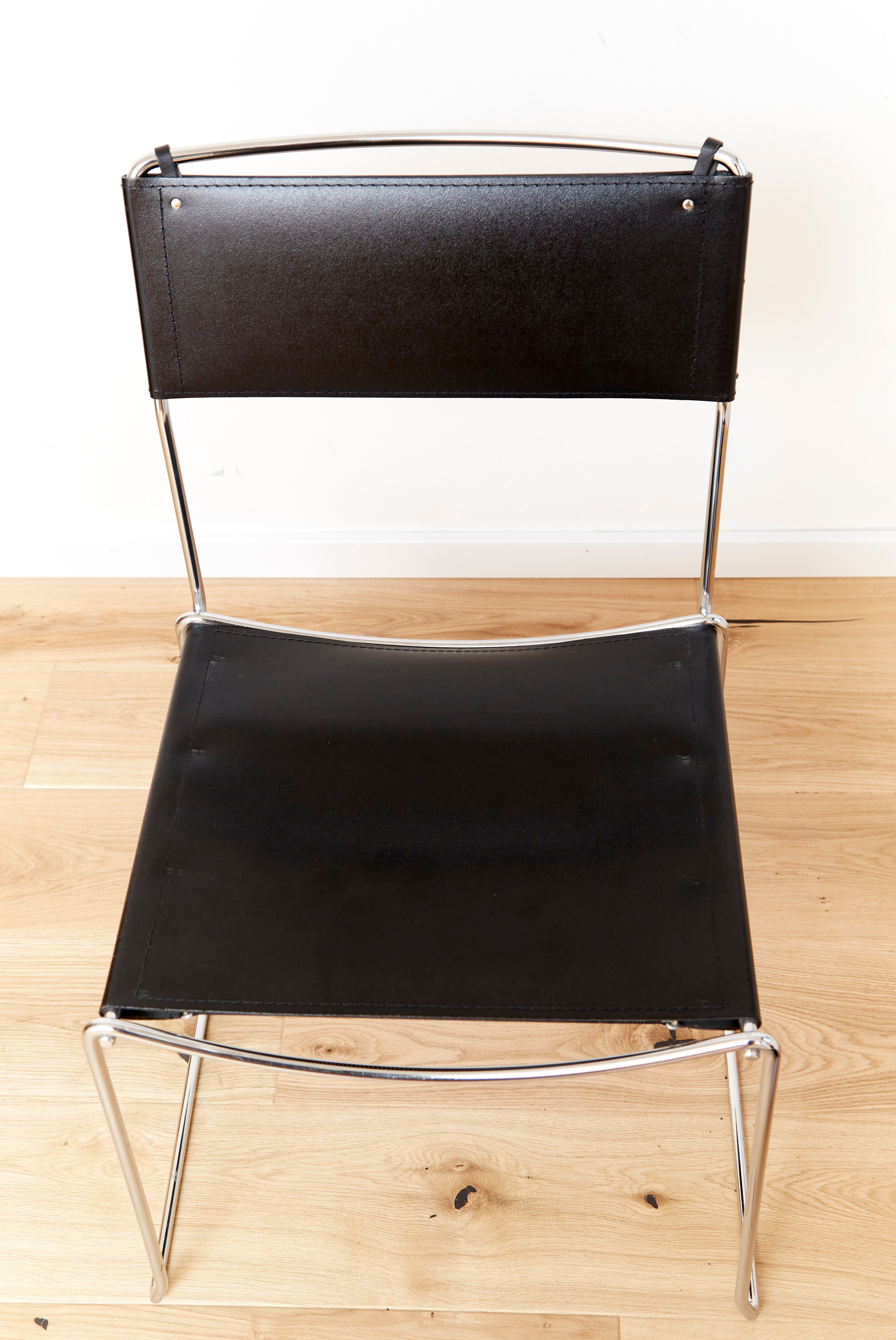 Leather dining chairs by Giandomenico Belotti  for Alias