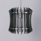 Vintage 1960s chandelier in metal and smoked glass by Veca design