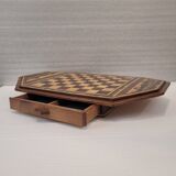 Game of ajedrez, madera tallada, Arts & Crafts, circa 1900 - Inglaterra