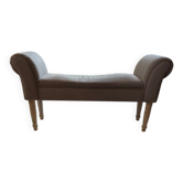 Wood and fabric bench