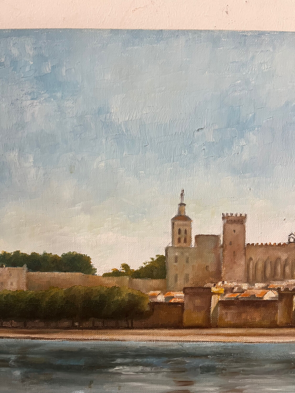 The Avignon Bridge, signed L. Baudoin, 1971