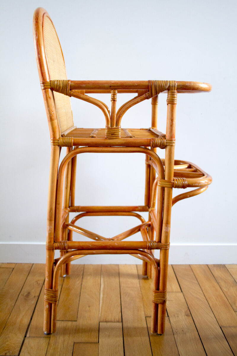 High chair rattan
