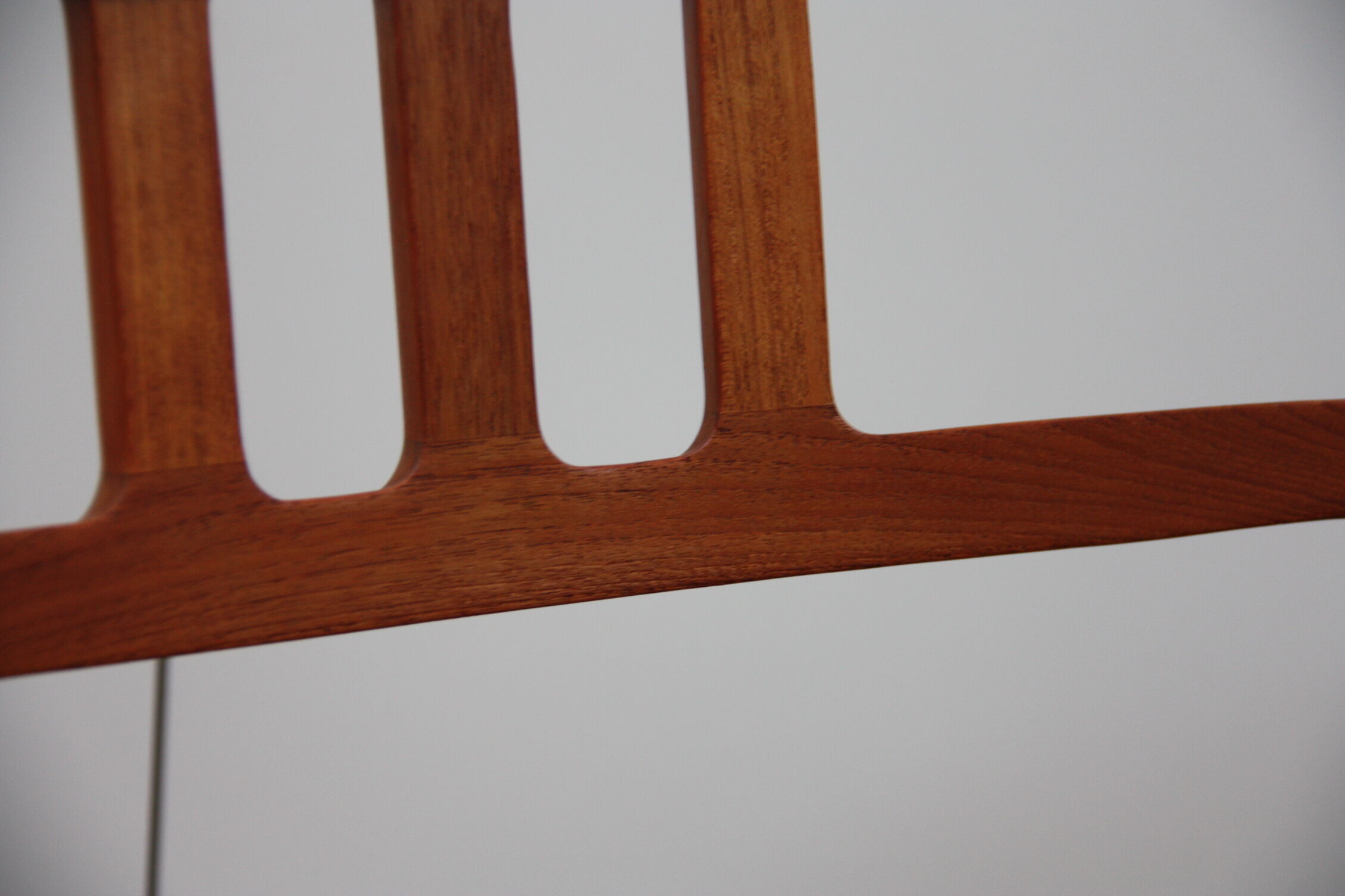 Vintage armchair in teak and black leather - Model 64 - Möller - Denmark '60's