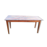 Pretty narrow table in pretty pattine 1900s in walnut trees