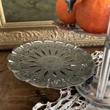 Vintage stainless steel serving platter with 3 tiers