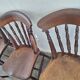 Antique set of 6 farmhouse patinated oak dining chairs, 19th century