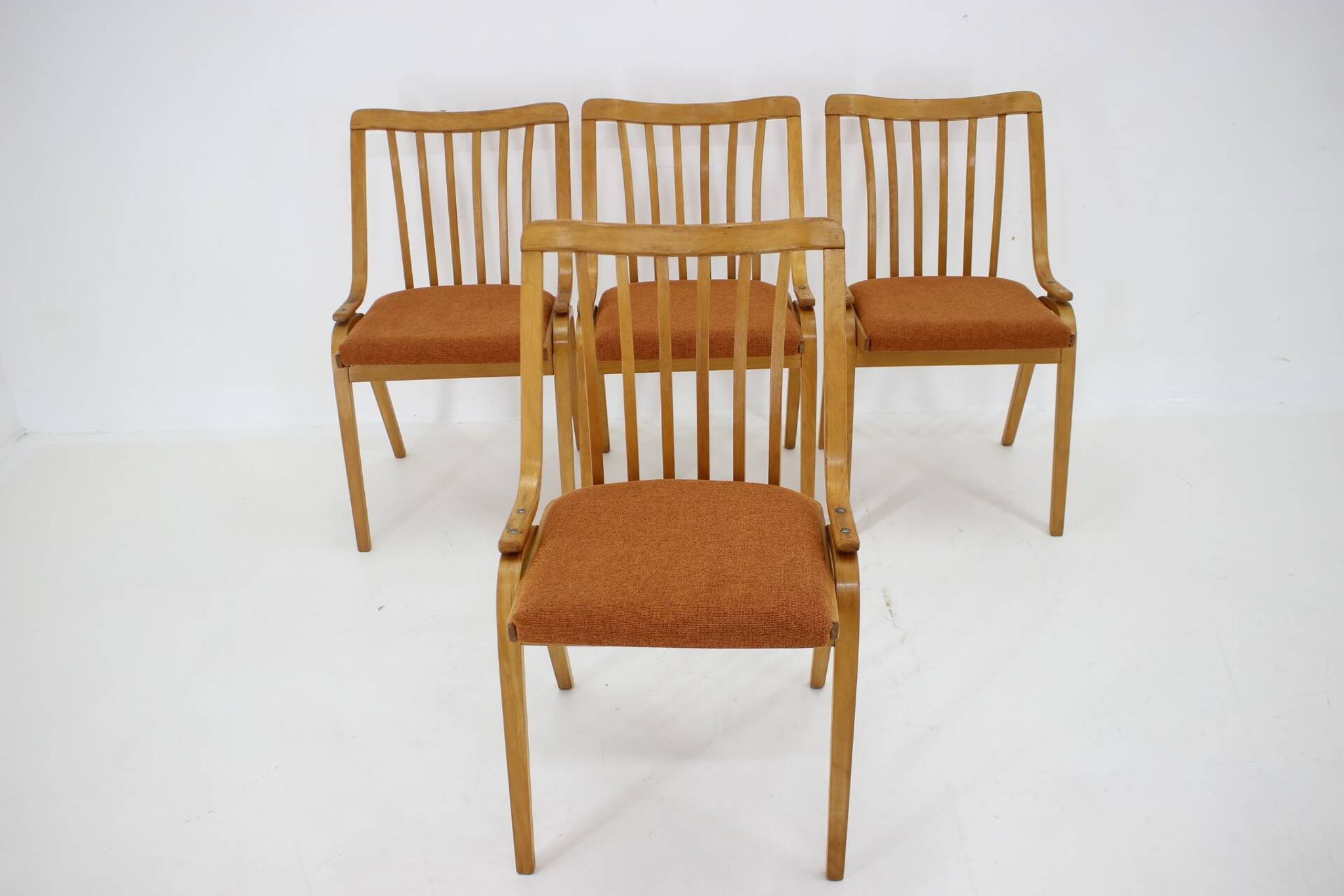 1970s Set of Four Antonin Suman Dining Chairs by Ton, Czechoslovakia