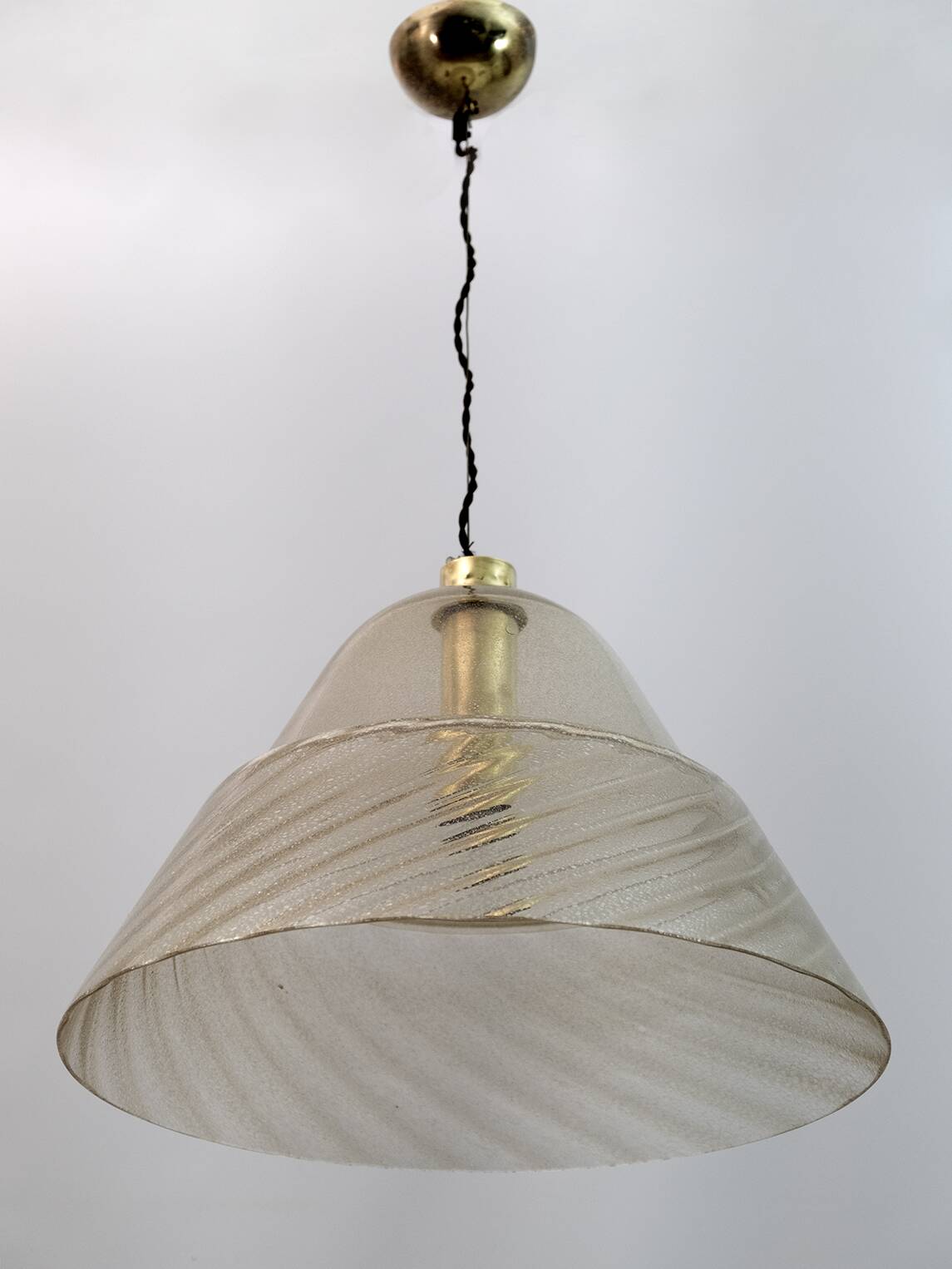Mid-Century Modern Italian Murano Bubbles Glass Pendant Lamp, 1970s