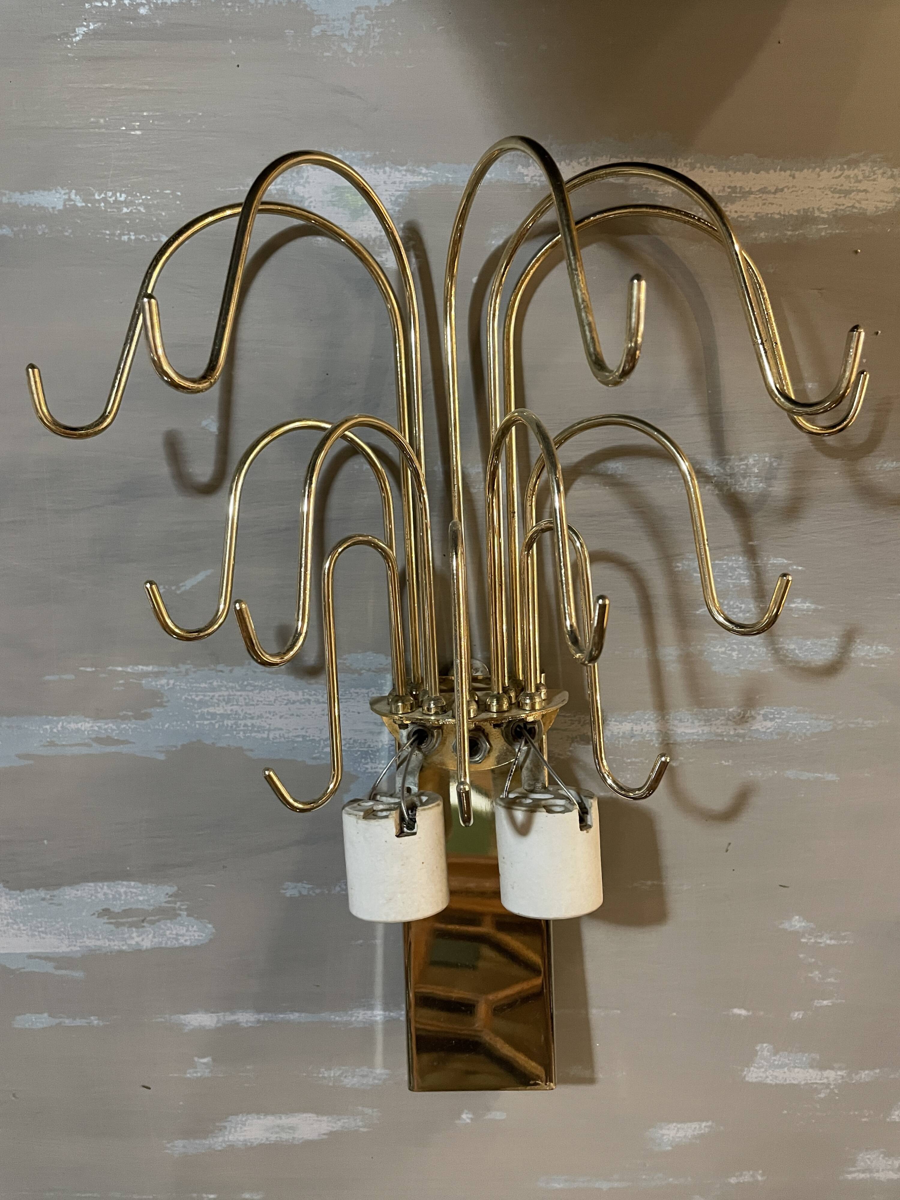 Paire d’appliques glace murano Mazzega vintage années 70