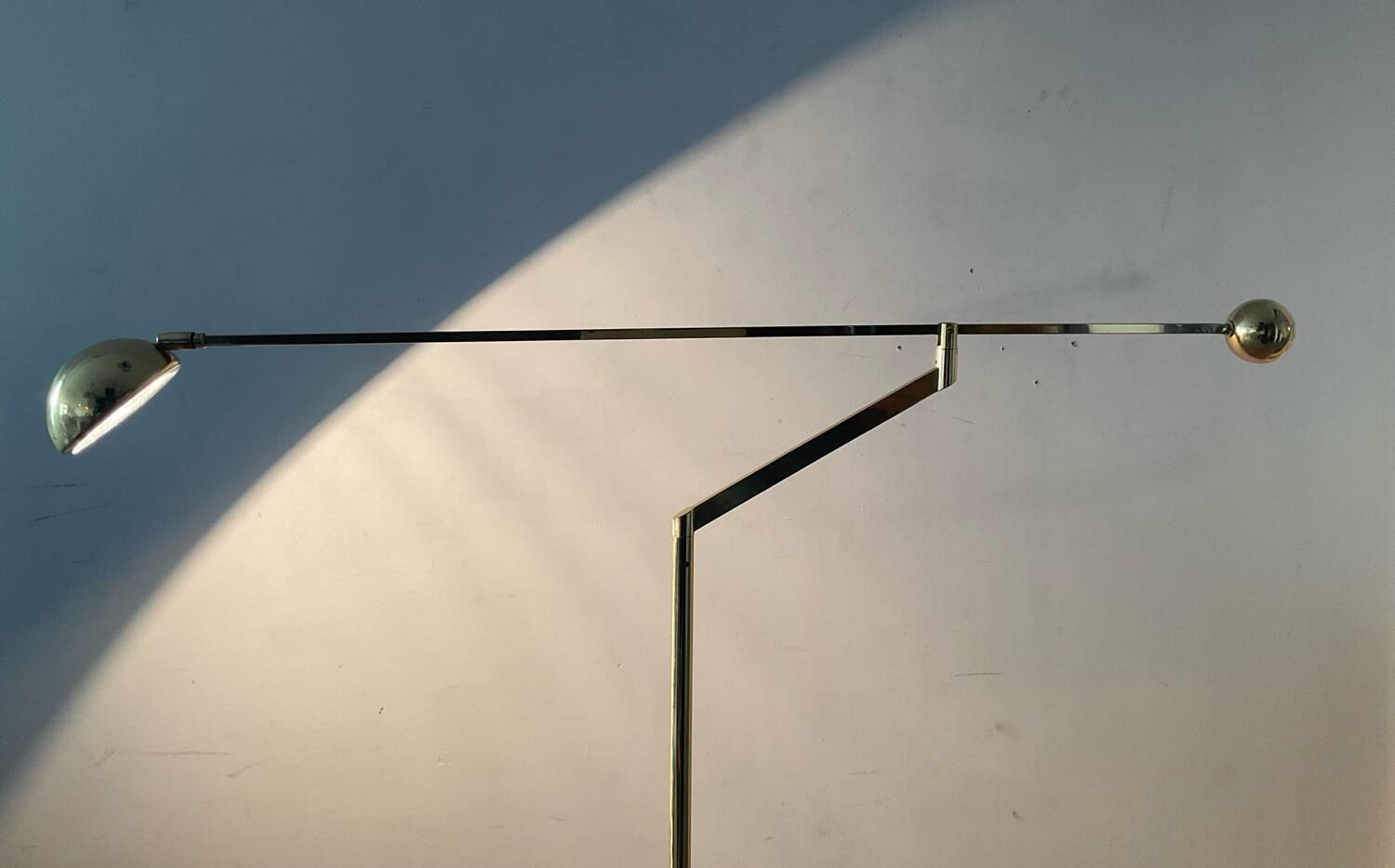 Vintage brass counterweight floor lamp