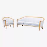 Vintage Scandinavian three-seater canapé in light blue – Bertil Fridhagen – 1960s