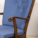 1940s Lounge Chairs by Tyge Hvass, Model 1628 for Fritz Hansen, Denmark