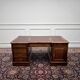 Bureau classique en cuir bordeaux Partnerdesk