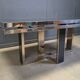 Vintage Italian chrome dining table, 1970s