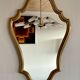 Vintage bronzed wooden mirror 60 x 40 cm