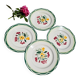 Set of 4 antique flat plates Digoin Sarreguemines Ester