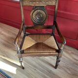 Vintage rustic oak armchair. Ideal for decorators/resellers.