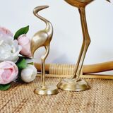 2 ibis in golden brass