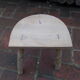 Raw wood tripod stool