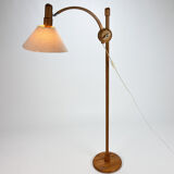 Adjustable pinewood floorlamp, 1970s
