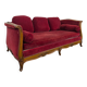 Louis XV style daybed in red velvet