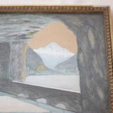 Ouverture sur les cimes gouache