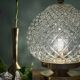 Lampe à poser globe vintage en verre moulé pointes de diamant