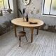Oval farmhouse table oak 1960
