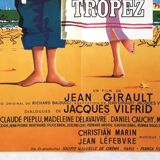 Cinema poster "Le Gendarme de Saint-Tropez" 1964 Louis De Funès, Michel Galabru.