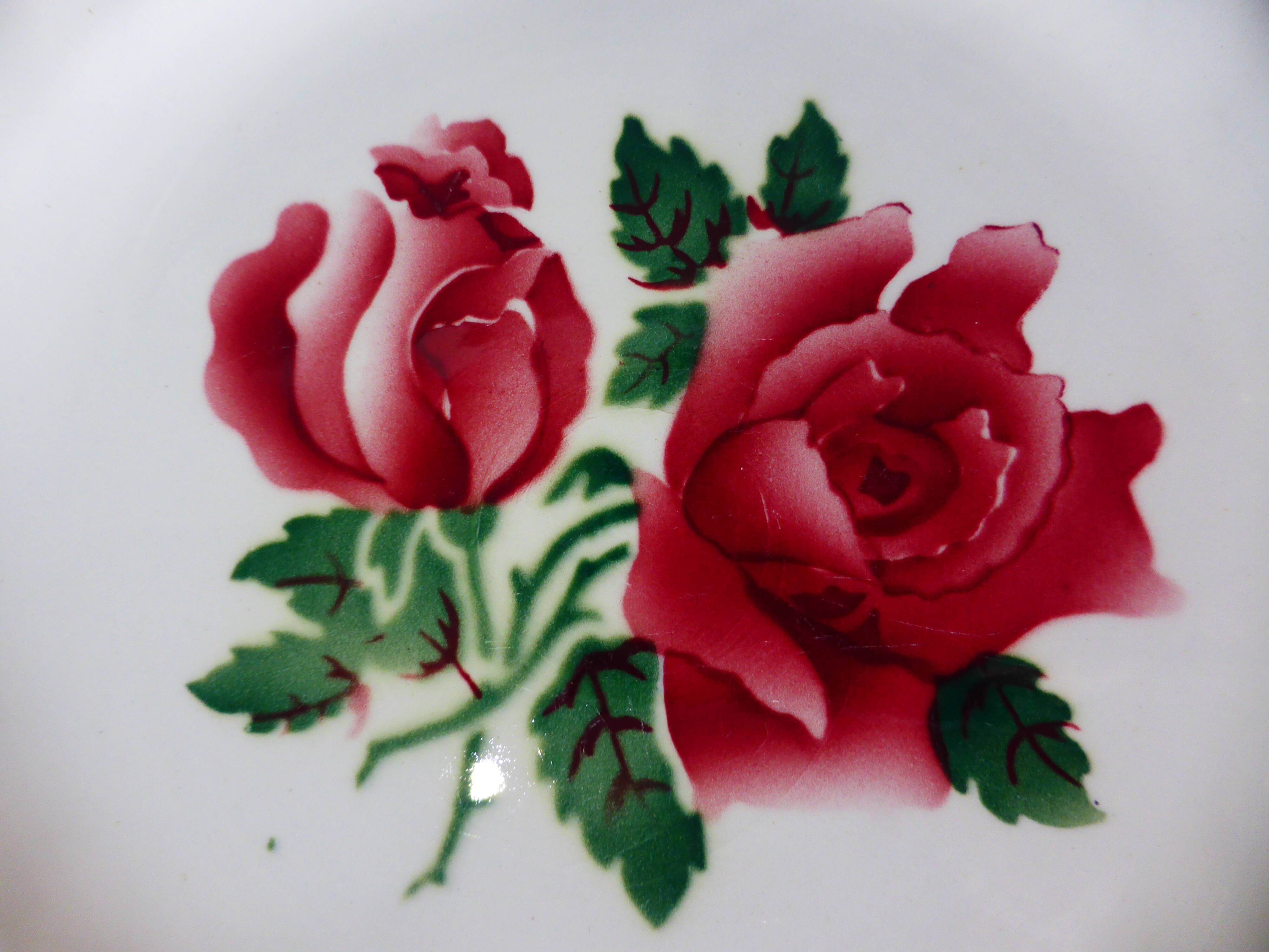 6 flat plates of Digoin Sarreguemines model Saverne